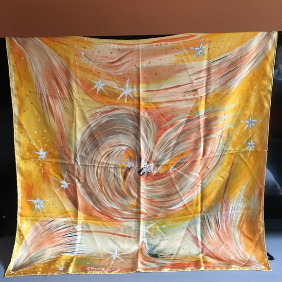 Vintage never worn Hermes scarf designed and purchased in 2000. 100% silk. - Picture 2 of 4